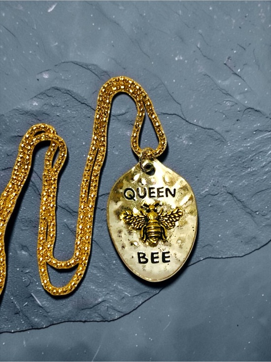 Alaska wild rose designs Jewelry - Gold & Silver Queen Bee Pendant Necklace - Women's Jewelry Handmade.